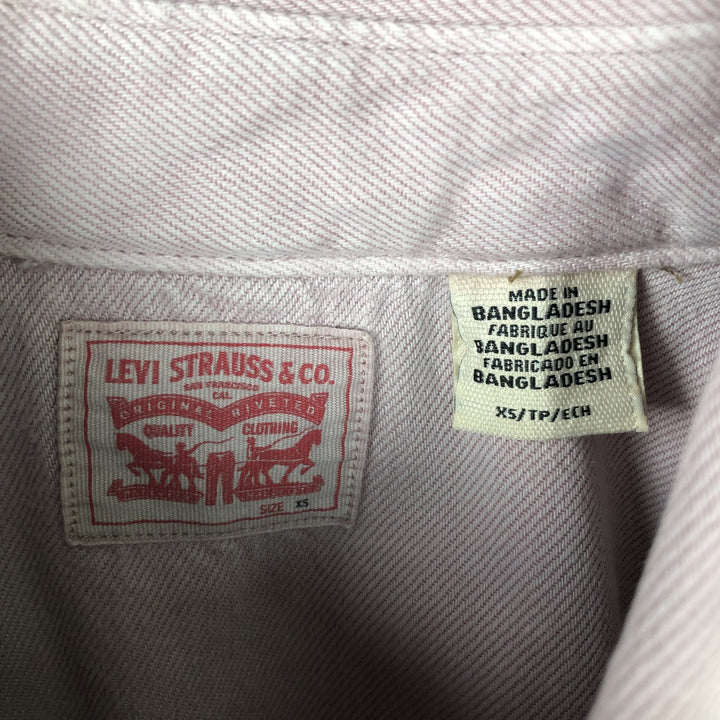 Levi's Long Sleeve Western Shirt, Women's Size XS others pink type Vintage Second Hand