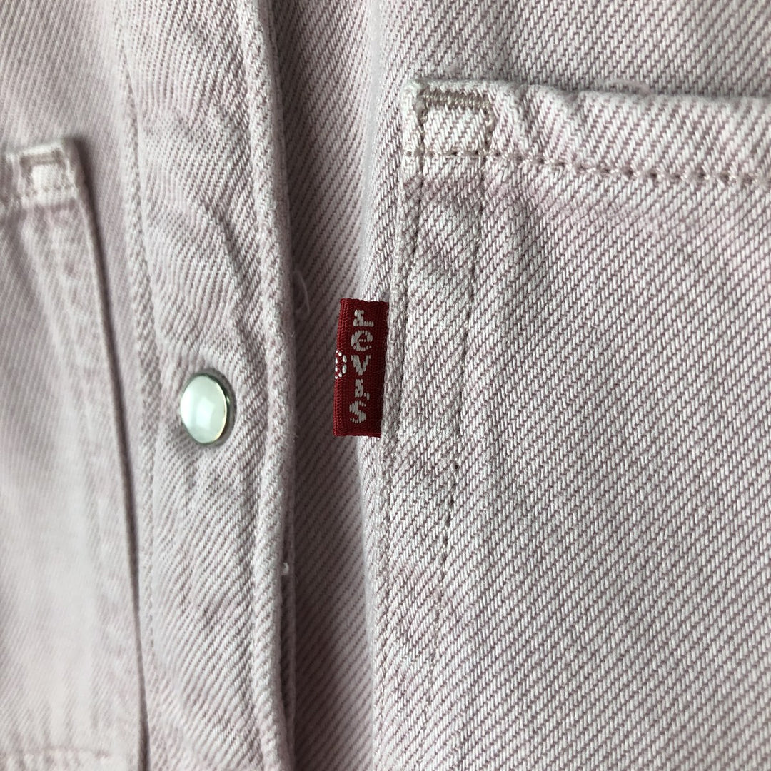 Levi's Long Sleeve Western Shirt, Women's Size XS others pink type Vintage Second Hand