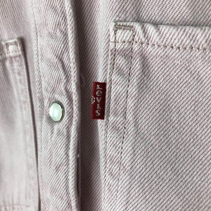 Levi's Long Sleeve Western Shirt, Women's Size XS others pink type Vintage Second Hand