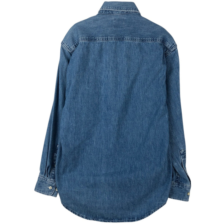 90'S GAP Vintage Long Sleeve Denim Shirt, Made in Canada, Men's Size XS cotton blue type Vintage Second Hand
