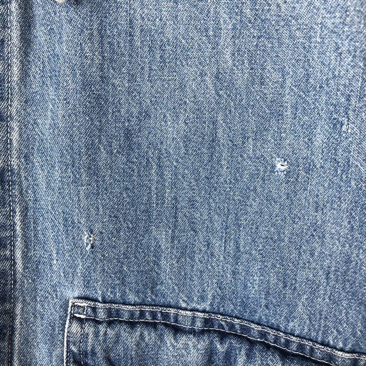 90'S GAP Vintage Long Sleeve Denim Shirt, Made in Canada, Men's Size XS cotton blue type Vintage Second Hand