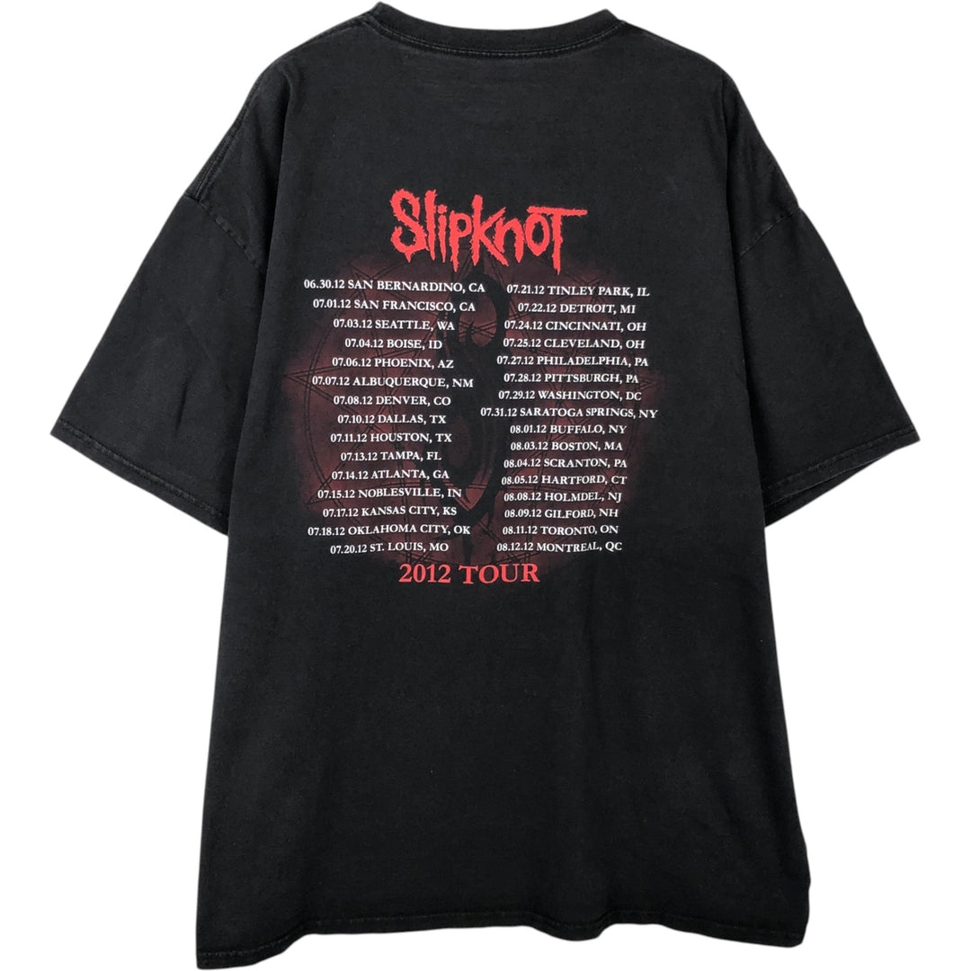 Hanes Slipknot Band T-Shirt (Men's XXL equivalent) cotton black type Vintage Second Hand