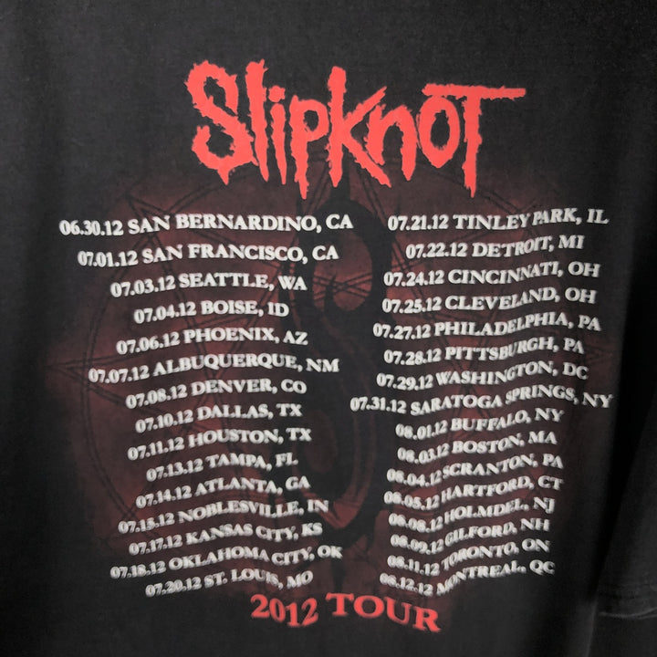 Hanes Slipknot Band T-Shirt (Men's XXL equivalent) cotton black type Vintage Second Hand