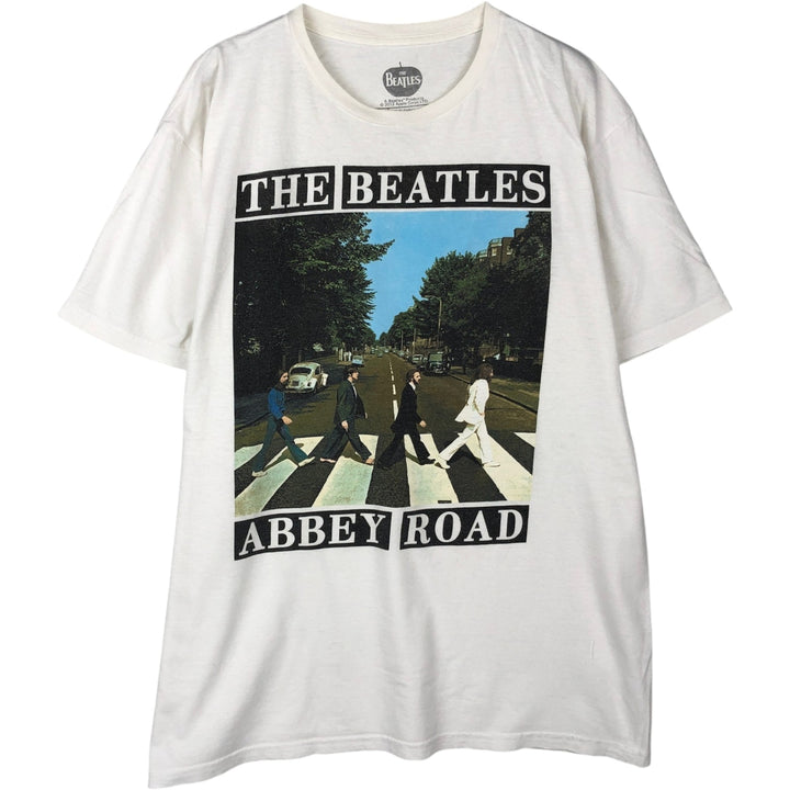 THE BEATLES Band T-shirt, Band T, Men's XL size cotton white type Vintage Second Hand