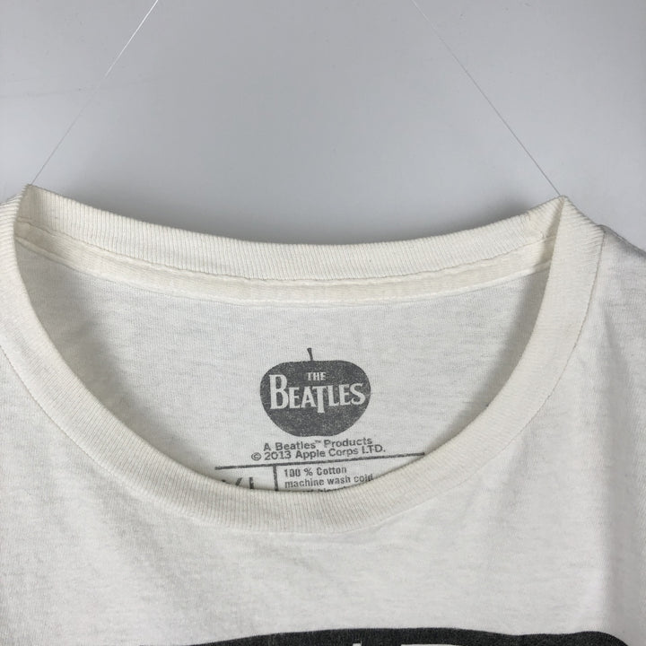 THE BEATLES Band T-shirt, Band T, Men's XL size cotton white type Vintage Second Hand