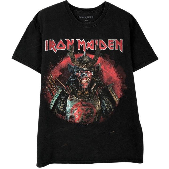 IRON MAIDEN Iron Maiden Band T-shirt Band T Men's M size cotton black type Vintage Second Hand