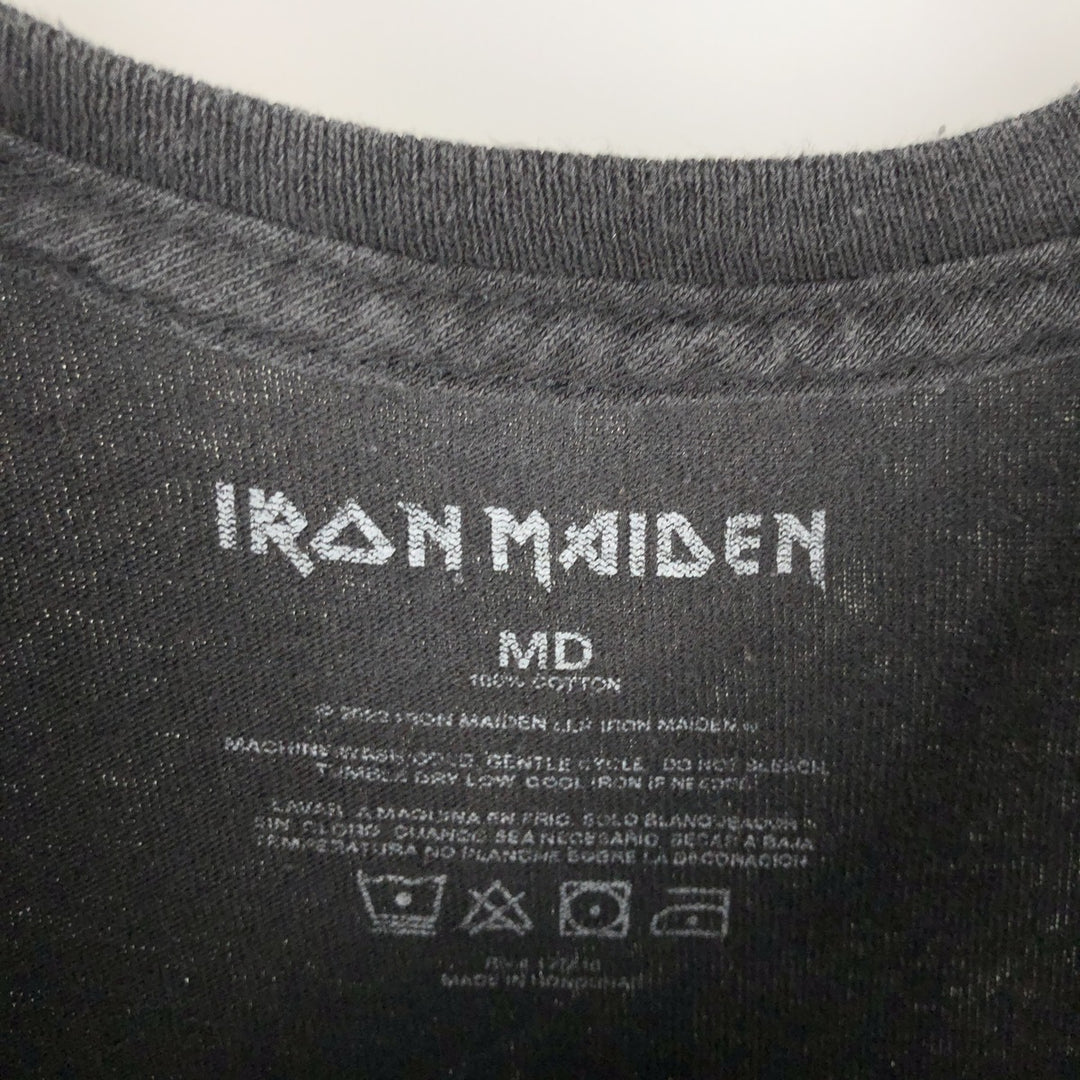 IRON MAIDEN Iron Maiden Band T-shirt Band T Men's M size cotton black type Vintage Second Hand