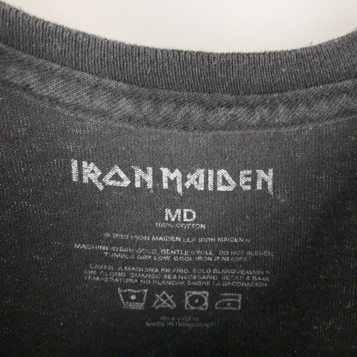 IRON MAIDEN Iron Maiden Band T-shirt Band T Men's M size cotton black type Vintage Second Hand