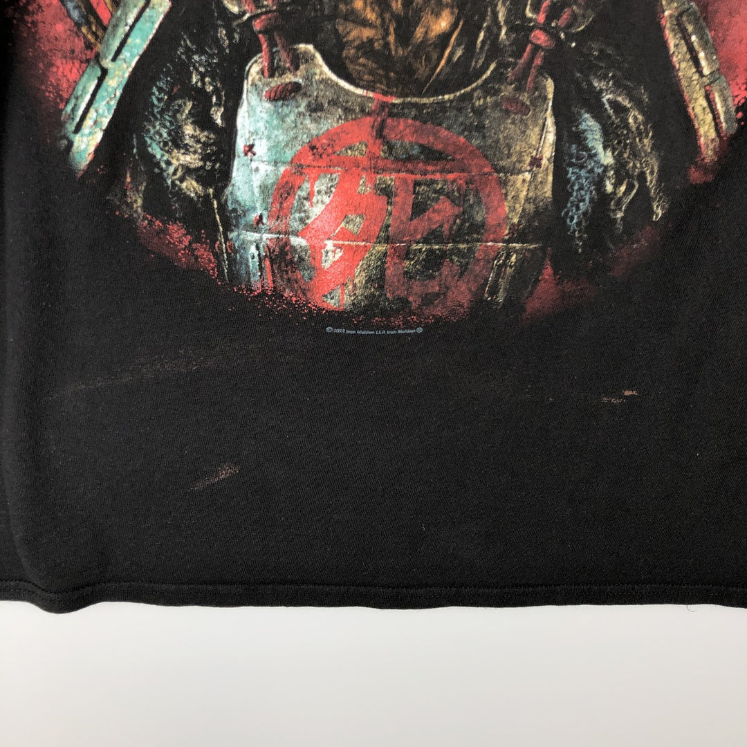 IRON MAIDEN Iron Maiden Band T-shirt Band T Men's M size cotton black type Vintage Second Hand