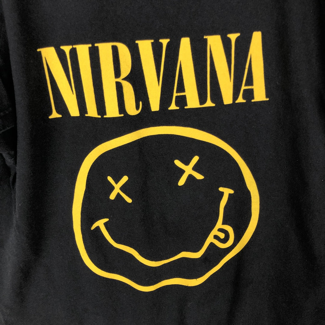 YAZBEK NIRVANA Band T-shirt (Men's size M equivalent) cotton black type Vintage Second Hand
