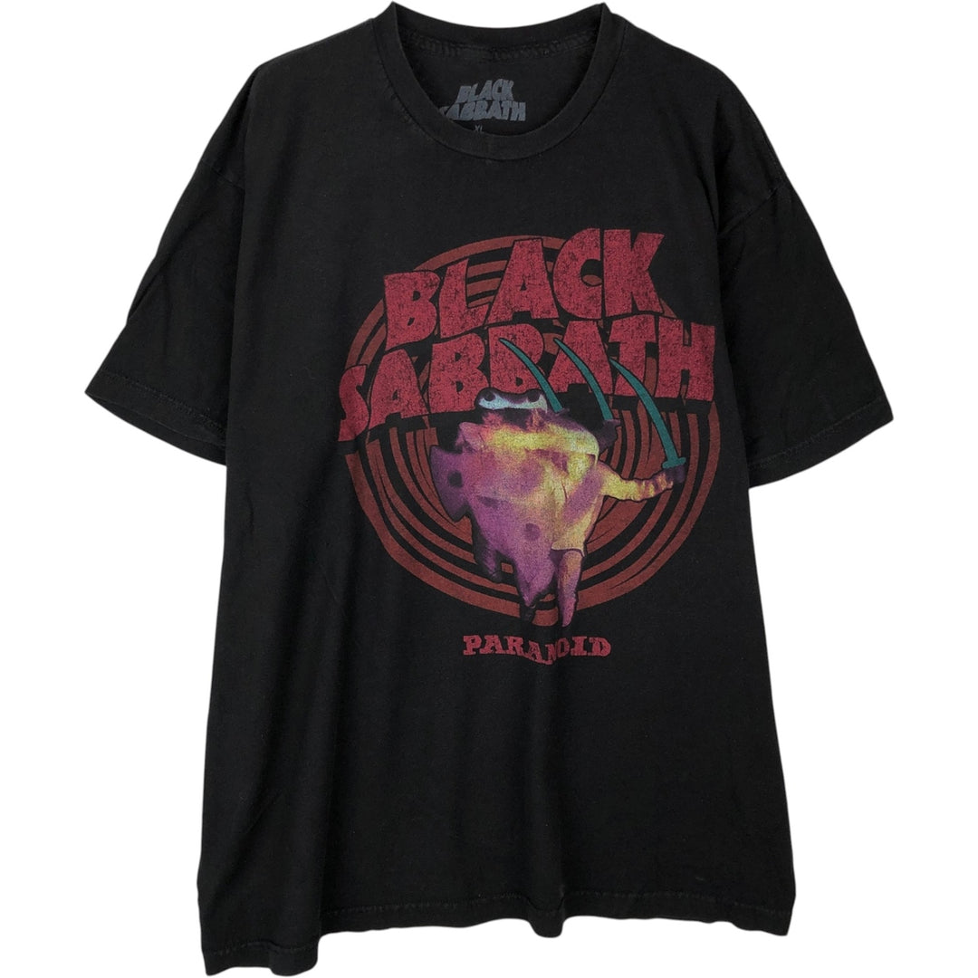 BLACK SABBATH Black Sabbath band T-shirt, band T, men's XL size cotton black type Vintage Second Hand