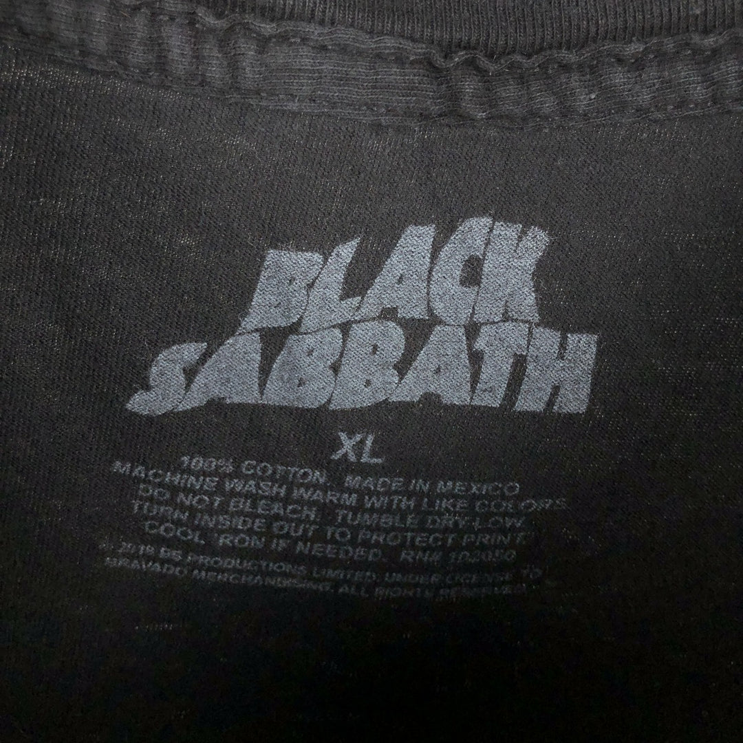 BLACK SABBATH Black Sabbath band T-shirt, band T, men's XL size cotton black type Vintage Second Hand