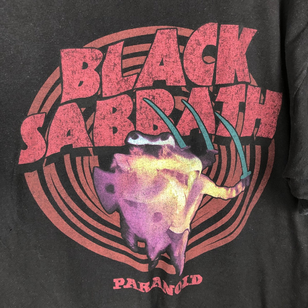BLACK SABBATH Black Sabbath band T-shirt, band T, men's XL size cotton black type Vintage Second Hand