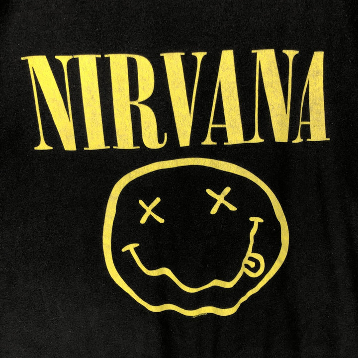 Tultex NIRVANA Band T-Shirt, Men's Size L cotton black type Vintage Second Hand