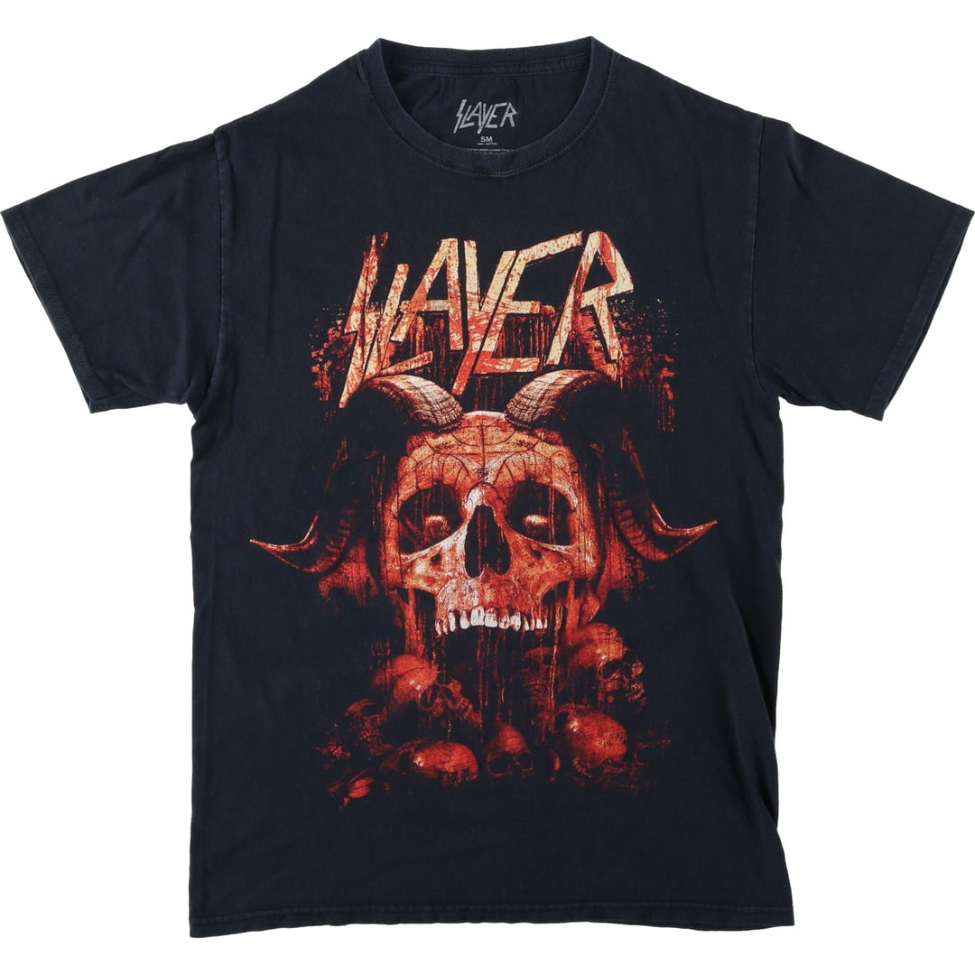 SLAYER Band T-shirt, Men's Size S (equivalent) cotton black type Vintage Second Hand
