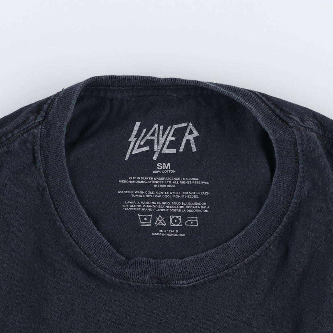 SLAYER Band T-shirt, Men's Size S (equivalent) cotton black type Vintage Second Hand