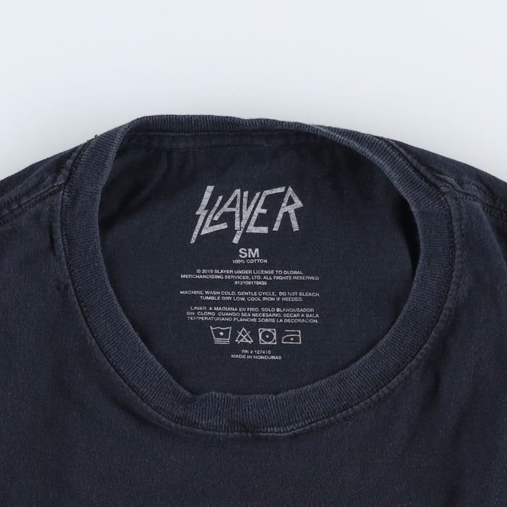 SLAYER Band T-shirt, Men's Size S (equivalent) cotton black type Vintage Second Hand