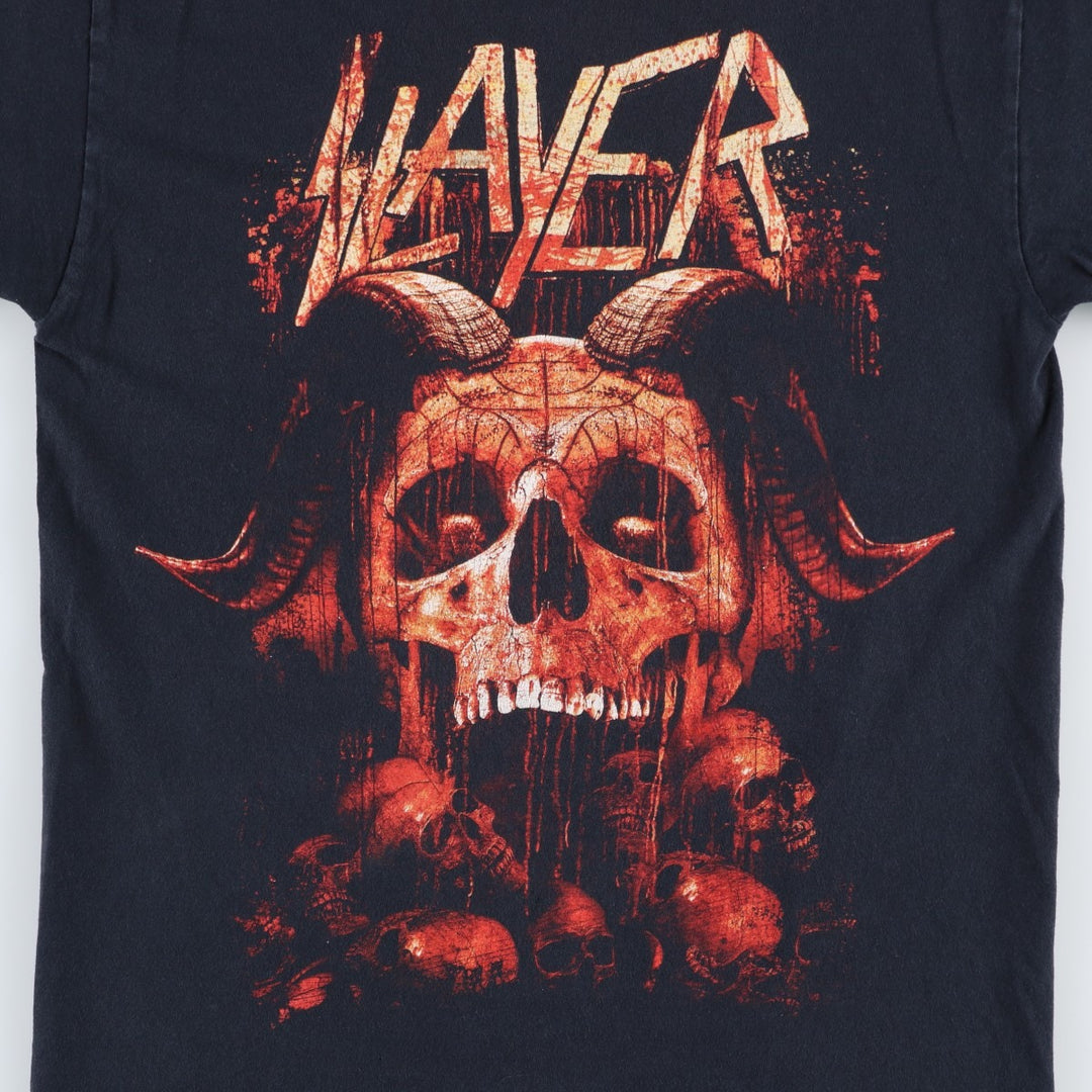 SLAYER Band T-shirt, Men's Size S (equivalent) cotton black type Vintage Second Hand
