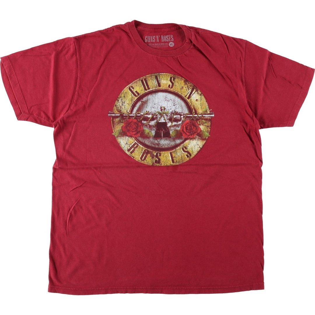 GUNS N' ROSES Guns N' Roses Band T-Shirt Band Tee Men's XL cotton red type Vintage Second Hand