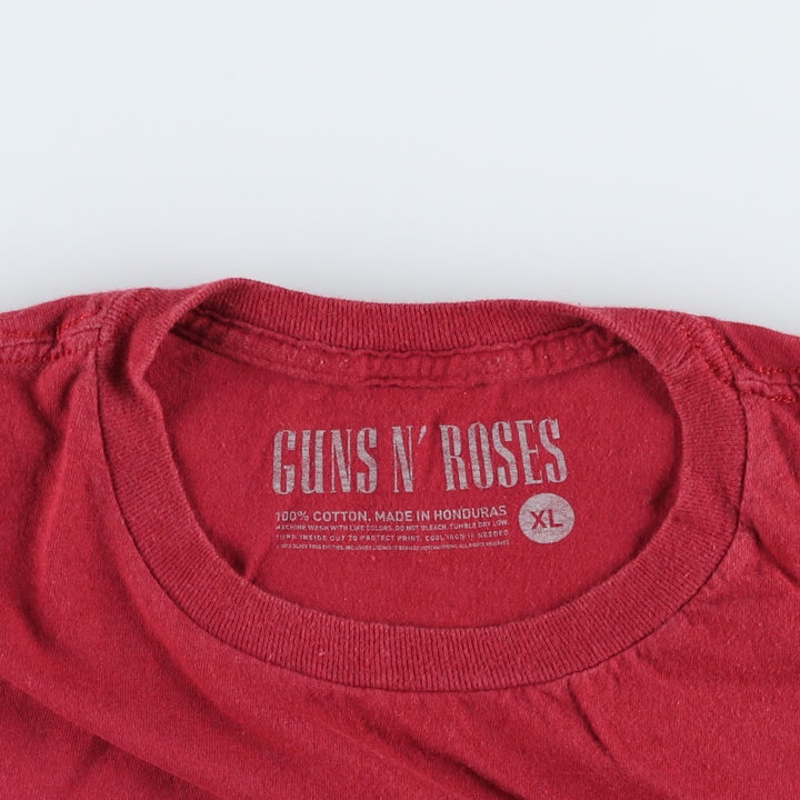 GUNS N' ROSES Guns N' Roses Band T-Shirt Band Tee Men's XL cotton red type Vintage Second Hand