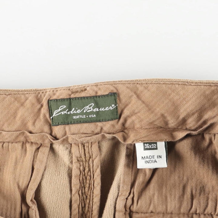 Eddie Bauer Corduroy Pants for Men, Size W37 cotton brown type Vintage Second Hand