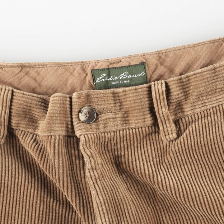 Eddie Bauer Corduroy Pants for Men, Size W37 cotton brown type Vintage Second Hand
