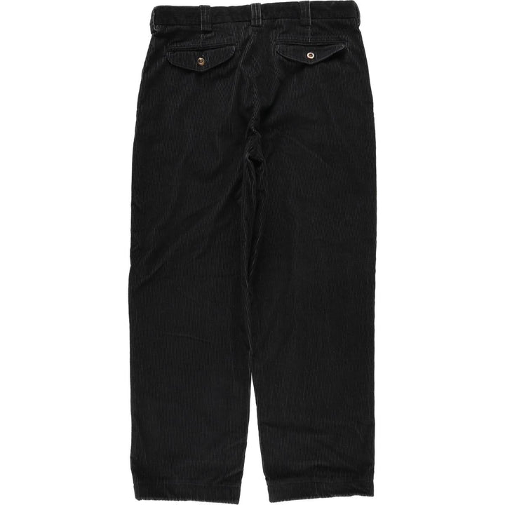 LLBean Men's Corduroy Pants, Size W35 cotton black type Vintage Second Hand