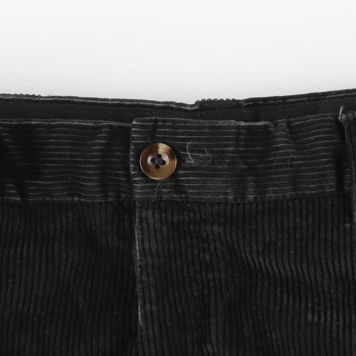 LLBean Men's Corduroy Pants, Size W35 cotton black type Vintage Second Hand