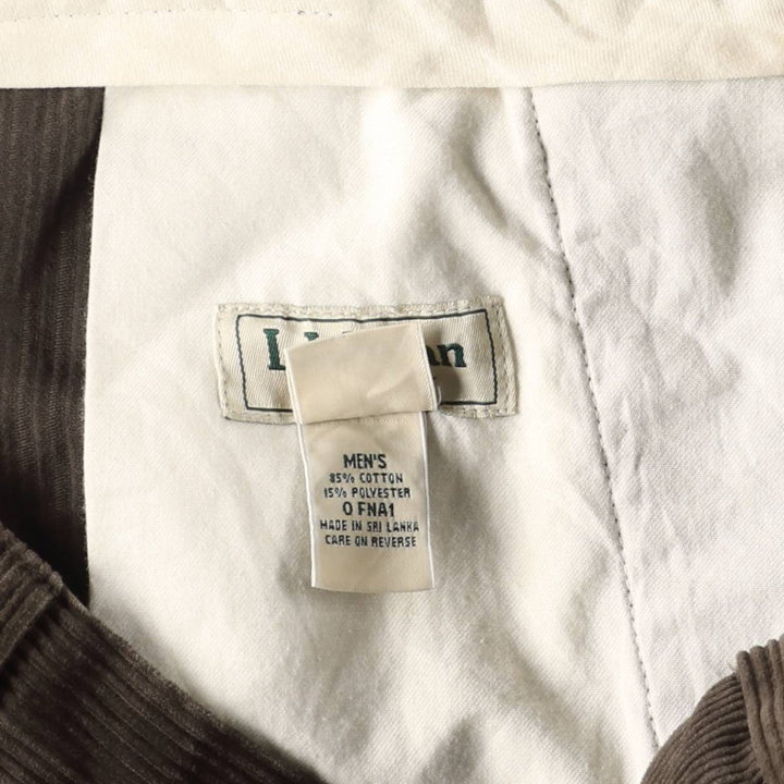90s-00'S Vintage LLBean Classic Fit Corduroy Pants, Men's, Size W37 cotton brown type Vintage Second Hand