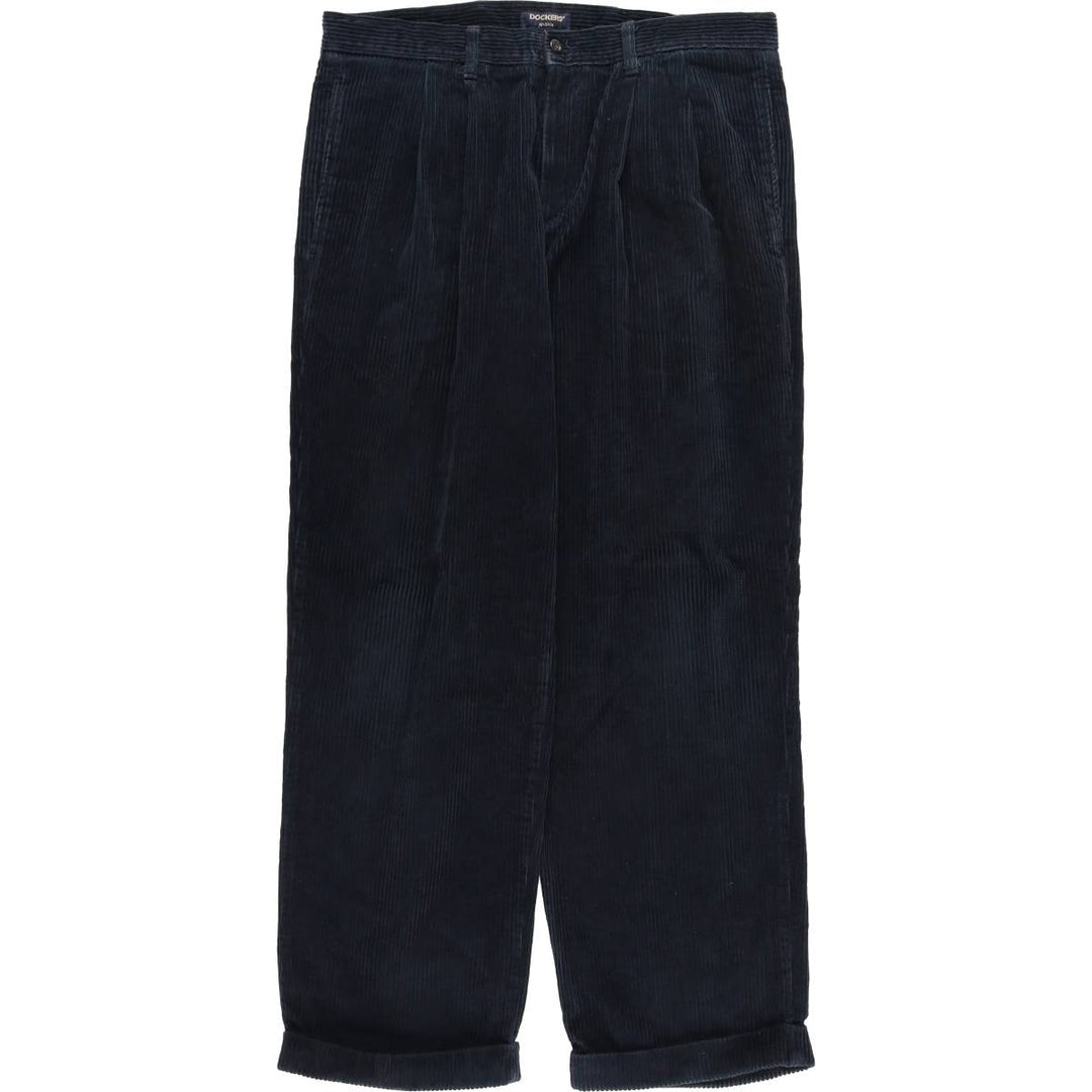 90'S Dockers Khakis Corduroy Pants, Men's, Size W34 cotton navy blue type Vintage Second Hand