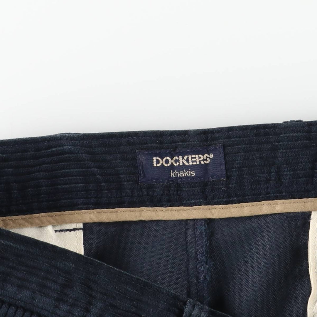 90'S Dockers Khakis Corduroy Pants, Men's, Size W34 cotton navy blue type Vintage Second Hand