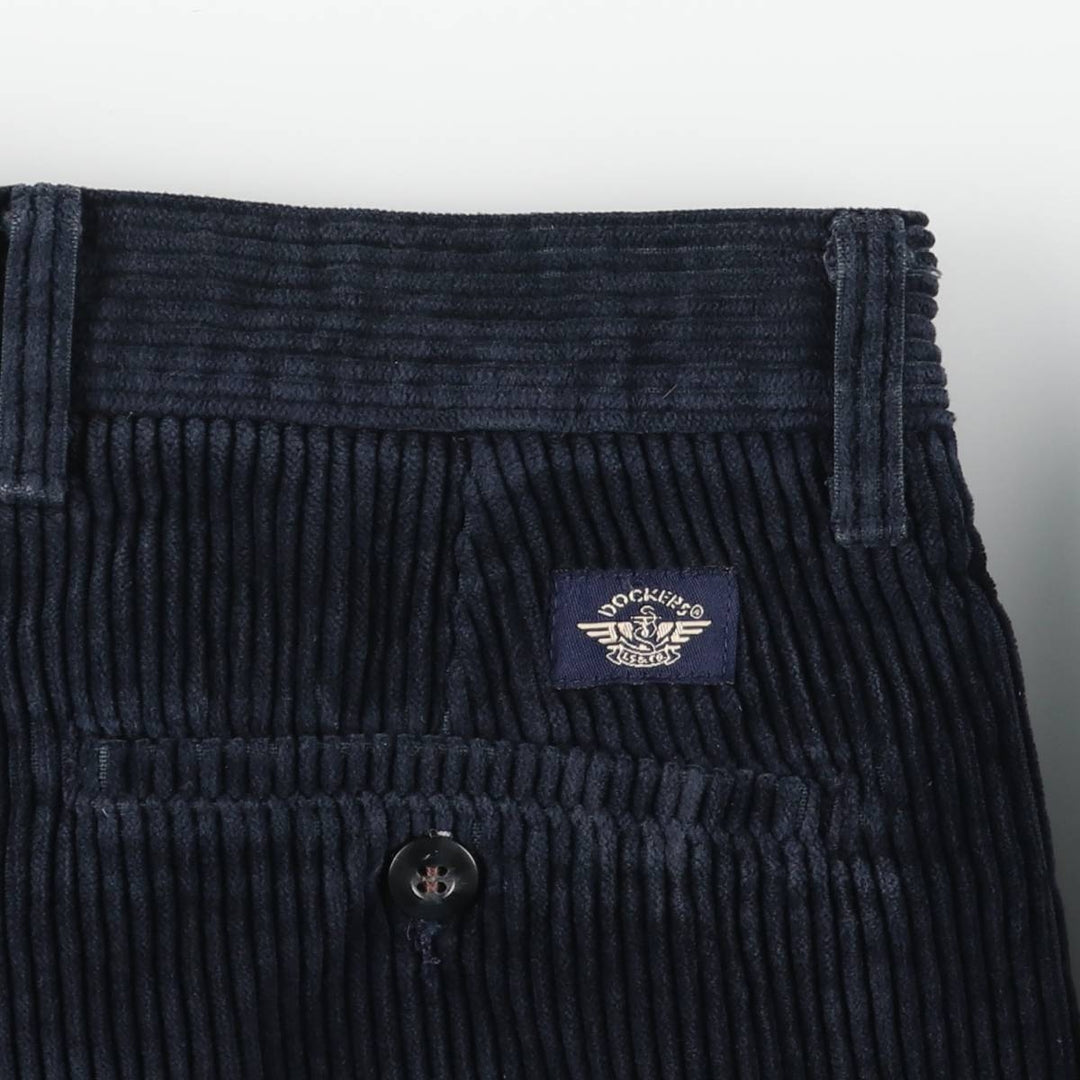 90'S Dockers Khakis Corduroy Pants, Men's, Size W34 cotton navy blue type Vintage Second Hand