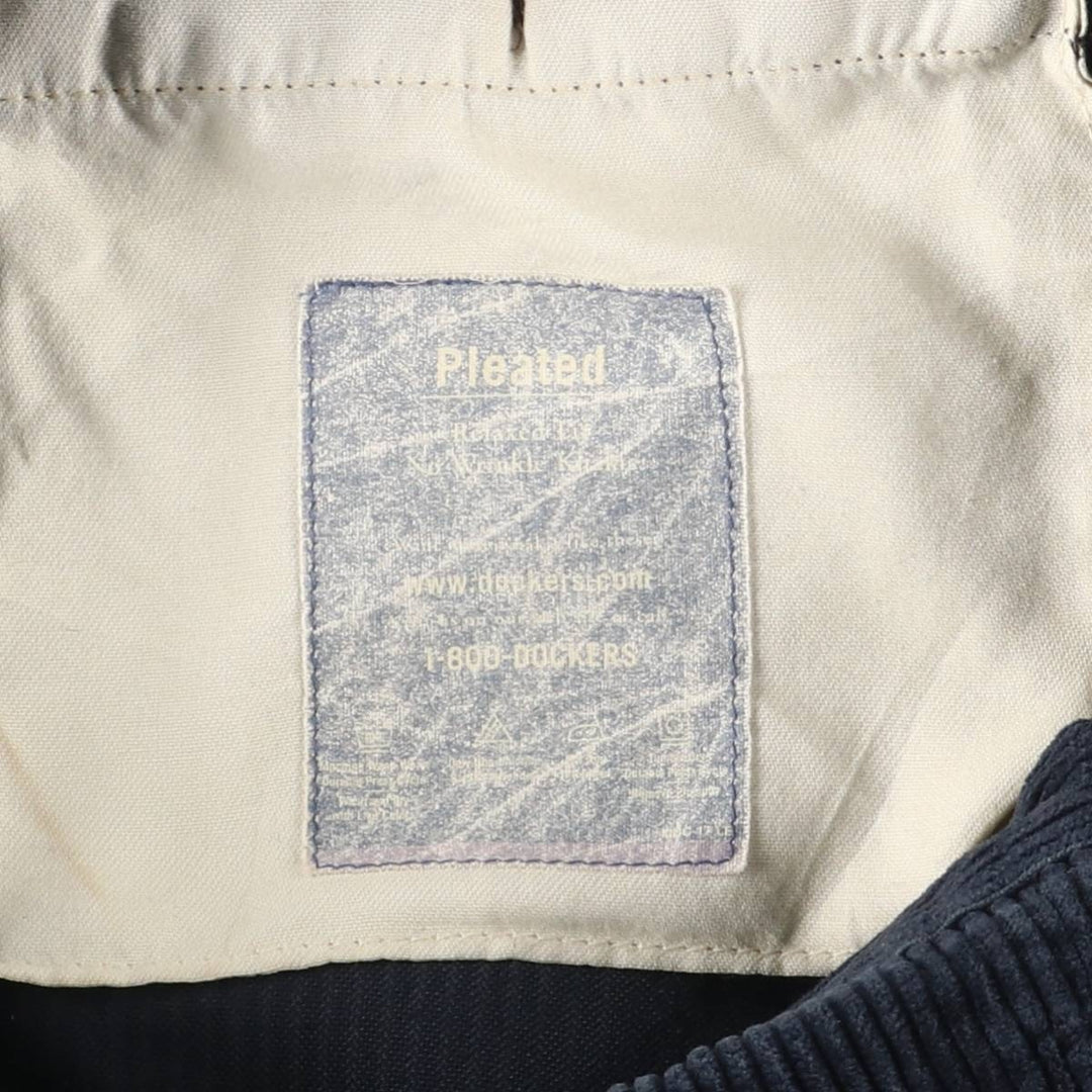 90'S Dockers Khakis Corduroy Pants, Men's, Size W34 cotton navy blue type Vintage Second Hand