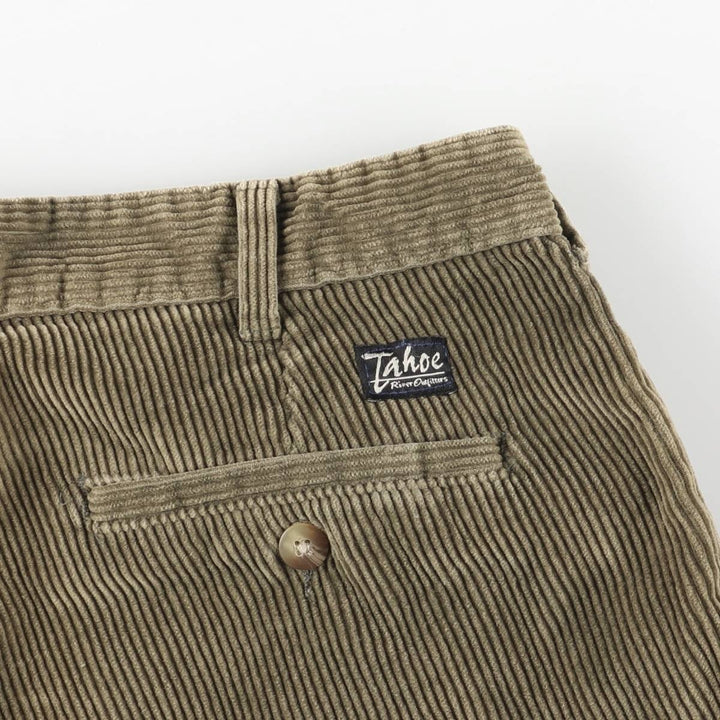Tahoe River Outfitters Men's Corduroy Pants, Size W33 cotton green type yellow green Vintage Second Hand