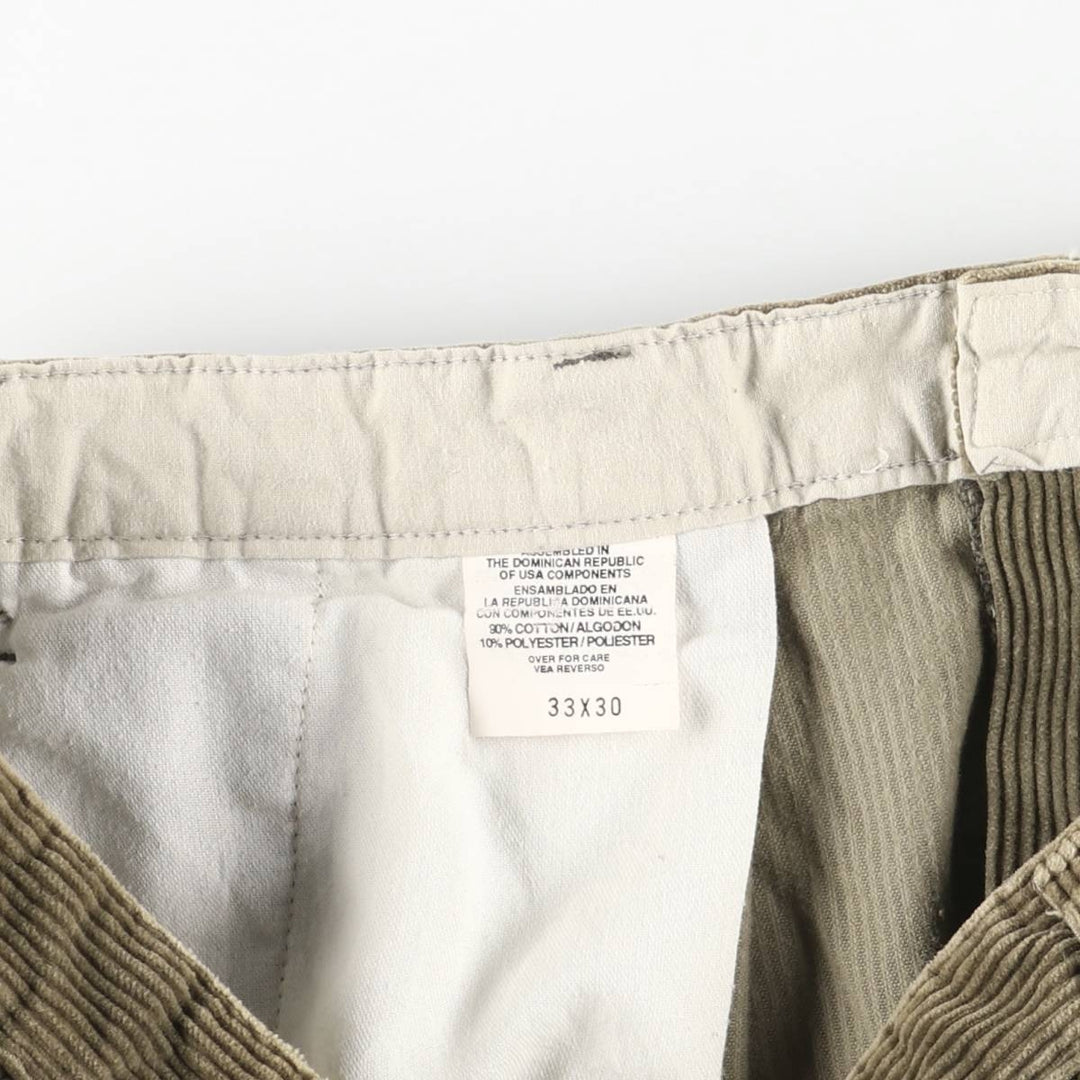 Tahoe River Outfitters Men's Corduroy Pants, Size W33 cotton green type yellow green Vintage Second Hand
