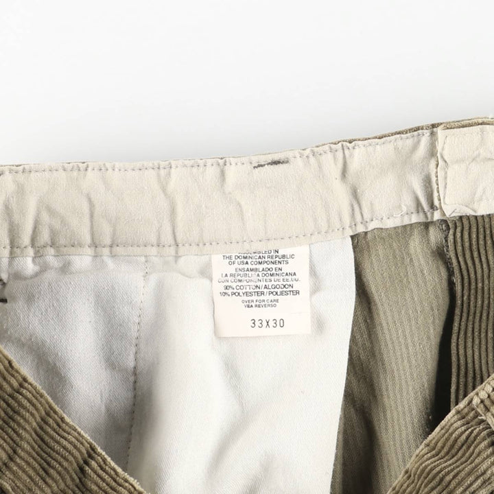Tahoe River Outfitters Men's Corduroy Pants, Size W33 cotton green type yellow green Vintage Second Hand