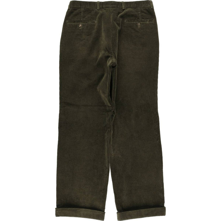 DAKS Two-pleat Corduroy Pants, Men's, Size W32 unclear Khaki type Vintage Second Hand