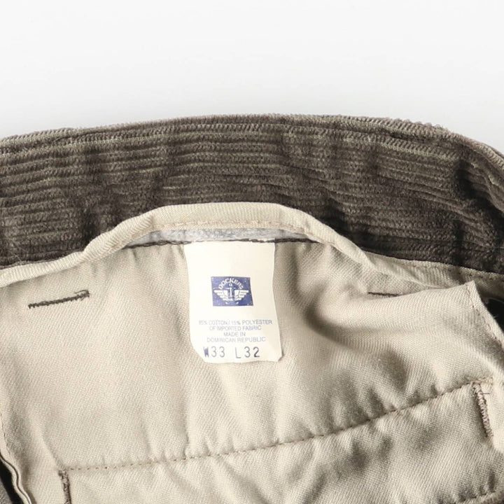 Dockers Khakis Corduroy Pants, Men's, Size W32 cotton Khaki type sage green Vintage Second Hand