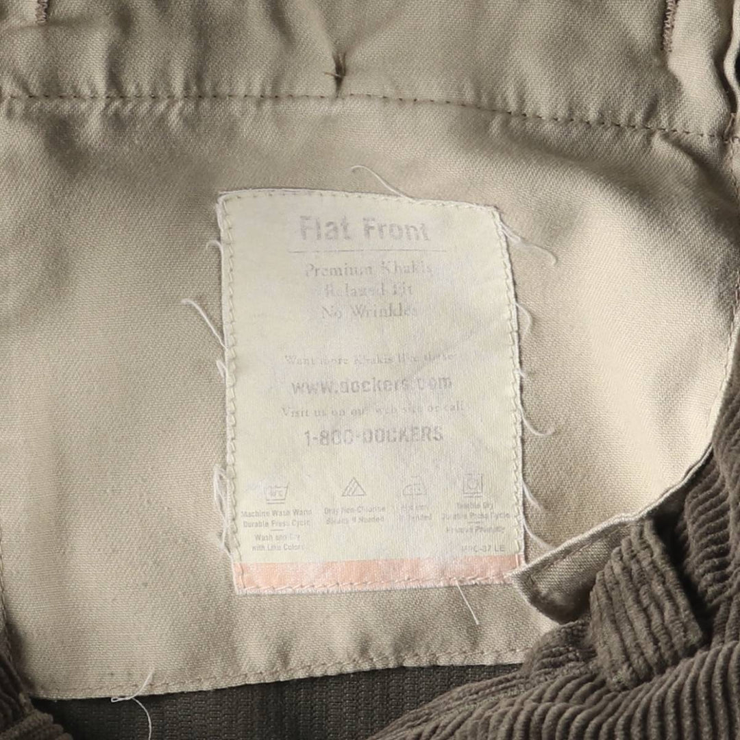 Dockers Khakis Corduroy Pants, Men's, Size W32 cotton Khaki type sage green Vintage Second Hand