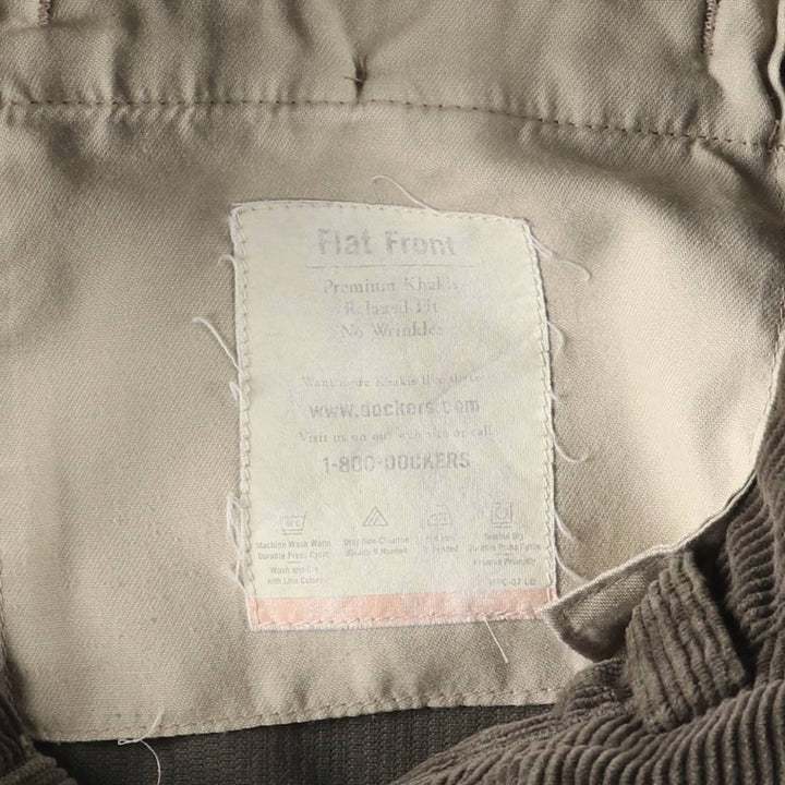 Dockers Khakis Corduroy Pants, Men's, Size W32 cotton Khaki type sage green Vintage Second Hand