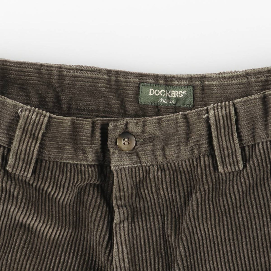 Dockers Khakis Corduroy Pants, Men's, Size W32 cotton Khaki type sage green Vintage Second Hand