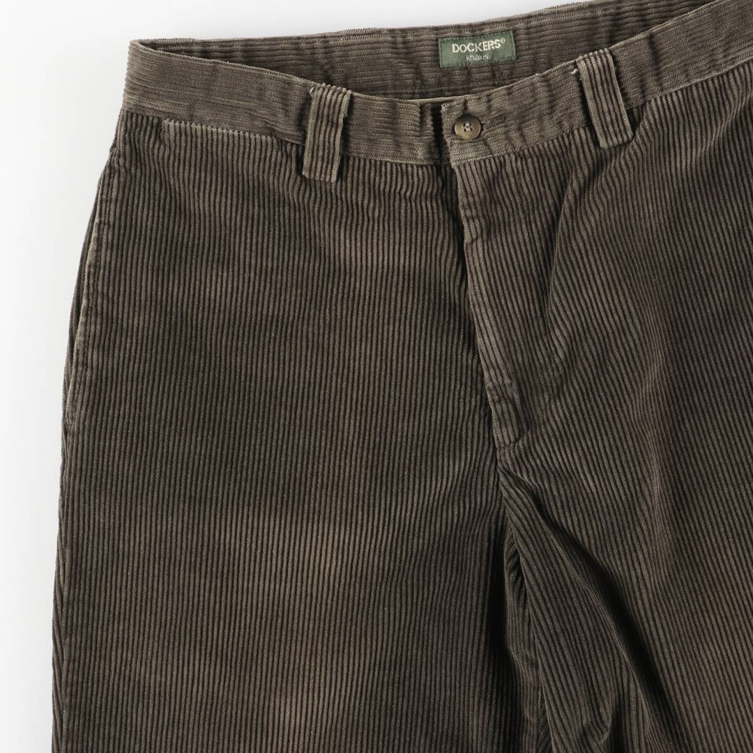 Dockers Khakis Corduroy Pants, Men's, Size W32 cotton Khaki type sage green Vintage Second Hand