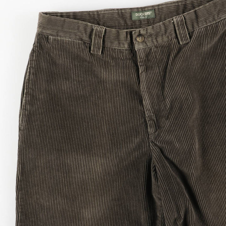Dockers Khakis Corduroy Pants, Men's, Size W32 cotton Khaki type sage green Vintage Second Hand