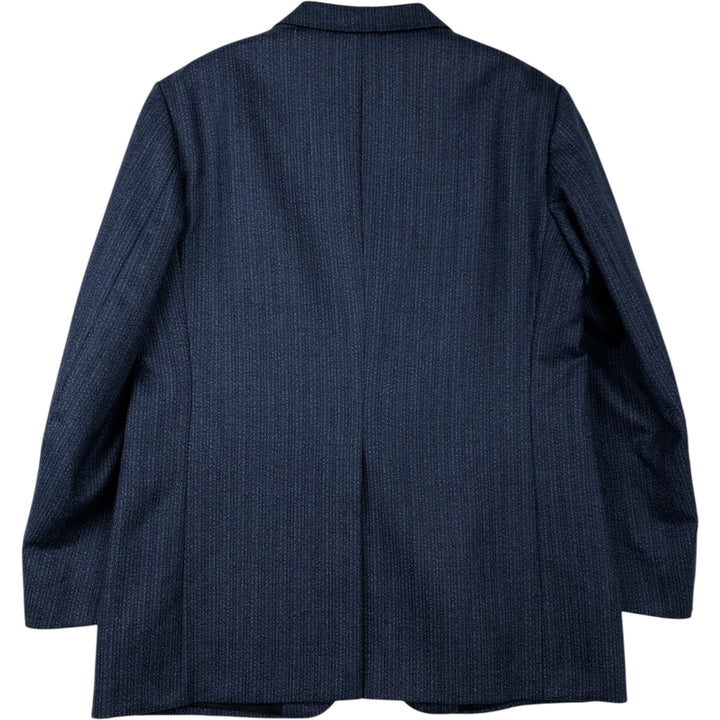 Gledhill Striped Wool Tailored Jacket, Made in the UK, Men's Size Medium wool navy blue type Vintage Second Hand