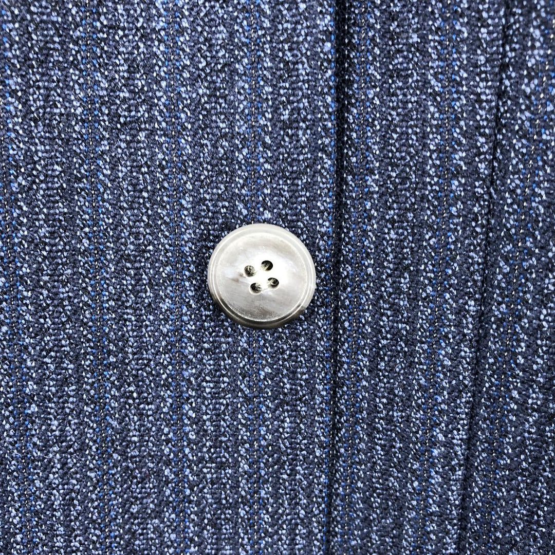 Gledhill Striped Wool Tailored Jacket, Made in the UK, Men's Size Medium wool navy blue type Vintage Second Hand
