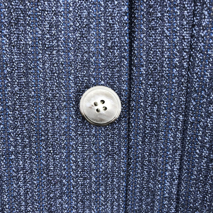 Gledhill Striped Wool Tailored Jacket, Made in the UK, Men's Size Medium wool navy blue type Vintage Second Hand