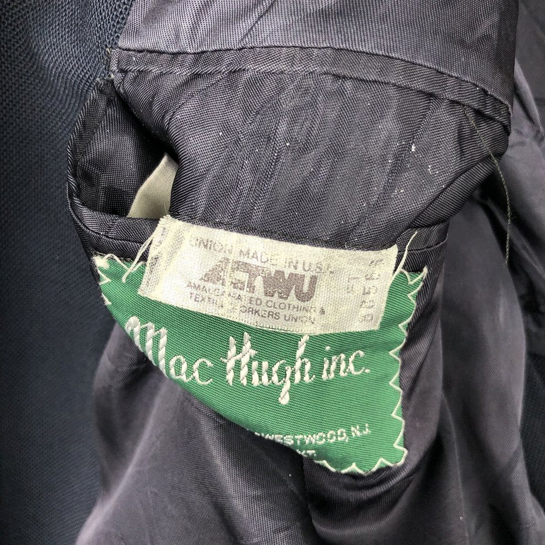 Mac Hugh Inc. Navy Blazer, Tailored Jacket, Made in USA, Men's Size Medium unclear navy blue type Vintage Second Hand
