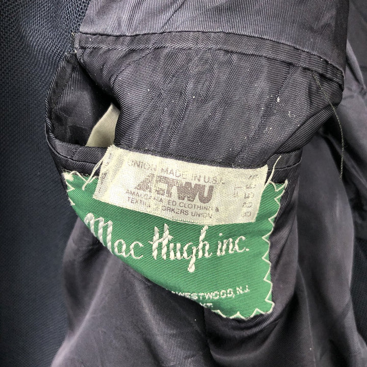 Mac Hugh Inc. Navy Blazer, Tailored Jacket, Made in USA, Men's Size Medium unclear navy blue type Vintage Second Hand