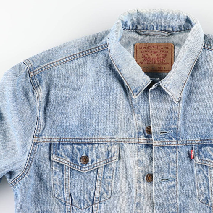 90'S Levi's 70503-02 denim jacket, denim jacket, men's size L, vintage cotton blue type Vintage Second Hand