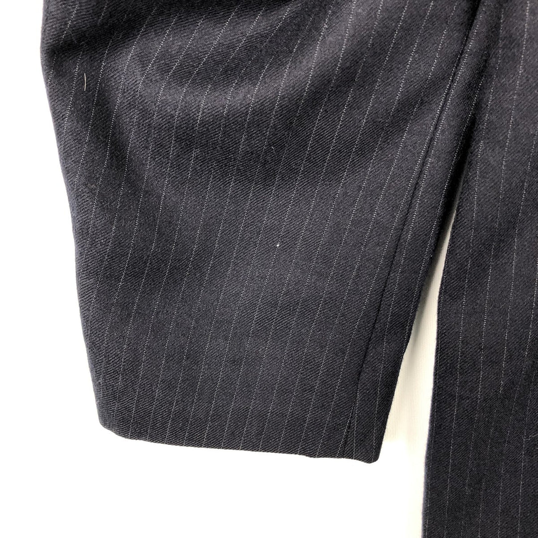 Varsity Town Striped Pattern Wool Tailored Jacket, Men's Size Medium wool navy blue type Vintage Second Hand